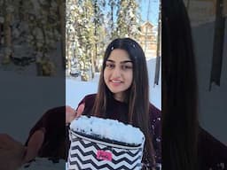 Makeup in Snow🥶💄CHALLENGE!!! 😱 #shorts #youtubeshorts