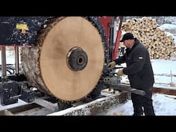 This Wood Cutting Machine Makes Splitting Logs INSANELY Fast!