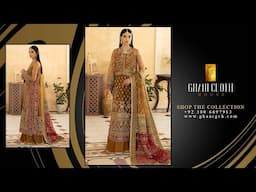 New Design of Maryam Hussain Marwa Festive Unstitched 3Pc Suit D-08 SANDAL