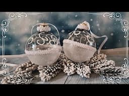 White Christmas ornaments - DIY - easy