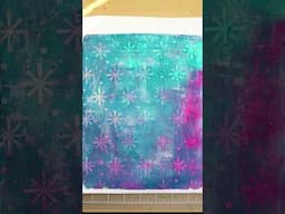 Great way to use leftover wrapping paper: patterned gelli prints! #shorts #mixedmedia #gelprinting