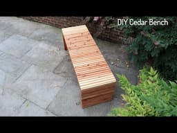 DIY Cheap Outdoor Cedar Bench | Half Day 2x4 Build