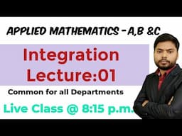 Applied MATHEMATICS A,B,C | Integration|All Branch| All formula   ||Bihar Polytechnic