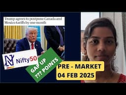 Trump Back Foot, Nifty Gap Up?" Pre Market Report, Analysis, Nifty & Bank Nifty, 04 Feb 2025,  Range