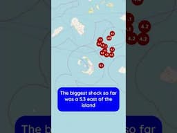 Many earthquakes near the Greek island of Santorini #caldera #volcano #santorinigreece