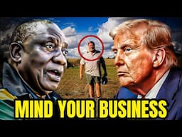 🔴President TRUMP It's Very Important For You To Not Disrespect South Africans or Any African Country