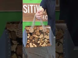 Bag made of wood pieces #shorts #art #positivecoupleyoutube