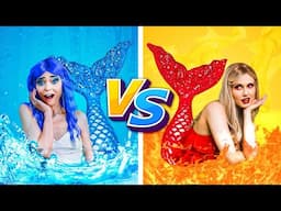 🔥 FIRE vs. ICE! The ULTIMATE MERMAID MAKEOVER Challenge! 🧜‍♀️❄️ @KaboomOriginal