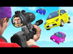 Snipers vs Jumping Cars in GTA 5!