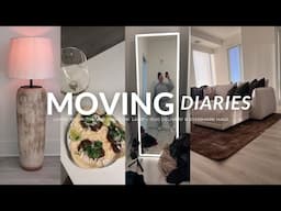 MOVING VLOG: living room transformation, rug + floor lamp delivery & gymshark haul