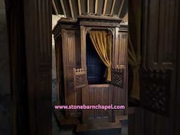 The 200 year old confessional in Dr K’s Latin Mass chapel! #traditionalcatholic #latinmass