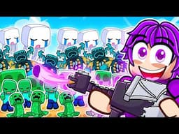 We Played Minecraft Tower Defense in Roblox...