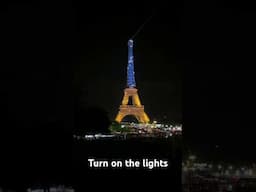 Eiffel Tower Lights Up Paris France