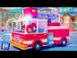 Wheels On The Firetruck, Emergency Vehicle Songs and Nursery Rhymes for Kids