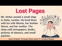 Learn English Through Story Level 3 | Graded Reader Level 3 | English Story | Lost Pages