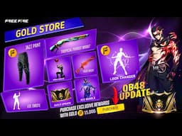 GOLD STORE UPDATE OB48 FF, JAZZ PANT RETURN, NEW EVO BUNDLE | FF NEW EVENT | FREE FIRE NEW EVENT