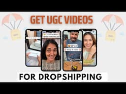 How To Get UGC Video Ads For Dropshipping [INSTANT Video Ads]