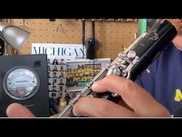 Check for Clarinet joint leaks by learning to lightly blow in to each joint