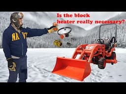 Why use a tractor engine block heater in winter?