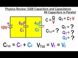 Physics Review: E&M Capacitors and Capacitance #6 Capacitors In Parallel