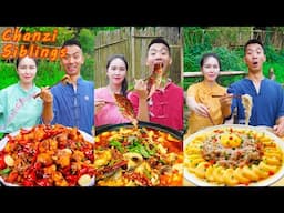 Hottest Grilled Fish Eating Show!Fishing & Cooking|Village Funny Mukbang|Chinese Food Seafood Recipe