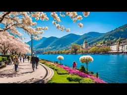 Lugano Switzerland🇨🇭Walking In Most Charming City _ Lake Lugano