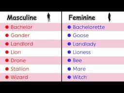 100+ Masculine and Feminine Nouns | Gender of Nouns in English