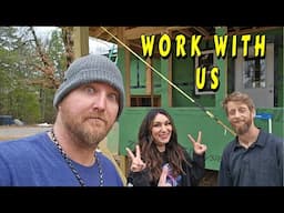 HUGE HELP NEEDED tiny house homesteading off-grid, cabin build DIY HOW TO sawmill tractor tiny cabin