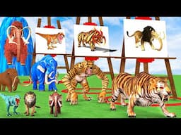 Choose The Right Animal Image With Elephant Cow Tiger Hippo Buffalo 5 Time Challenge Long Slide