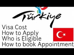 Turkey visa Update | Cost | Insurance | Application form | Who can Apply | How to book Appointment