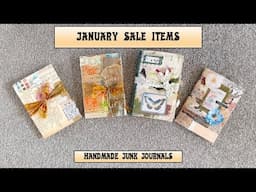 Ko-fi Shop January Sale - Journals Flip Through #createdbycatherine #junkjournaljanuary