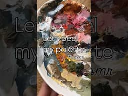 Paint palette peel ASMR 🎙️ #art #artasmr