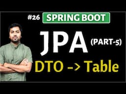 Spring boot: JPA (Part-5) | Map DTO to Table using JPA Annotations @Table, @Column, @Id, @Embeddable