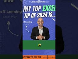 🎙 Jeff Lenning Top Excel Tip! #excelmvp  https://join.myexcelonline.com/one-dollar-trial-website/