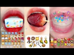 🍡ASMR Emoji Mukbang Challenge🍡 TikTok Compilation || Aouxillaa #asmr #mukbang #tiktok