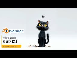 Blender 4.3 - Black Cat 3D Modeling - Rigging - Animation - FlyCat