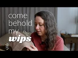 Holy WIP's Batman! (yarn vlog 🧶 crochet and kniting projects, and chat)