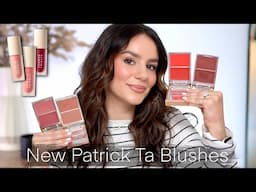 NEW PATRICK TA BLUSH COLORS + SUMMER FRIDAY LIP OIL-New Colors: Try On & Comparison || Tania B Wells