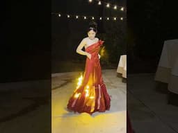 Making Katniss’s Fire Dress! 🔥 featuring my parents lighting me on fire