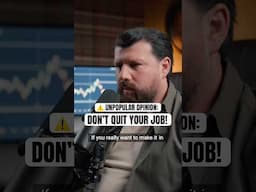 ⚠️ Unpopular Opinion: If you want to make it in trading, here’s why you SHOULDN’T quit your job!