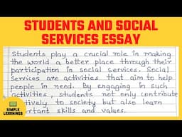 Ace Your Essay! Students & Social Service Explained In English (Importance for School Childrens)