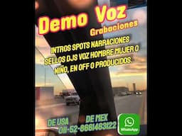 una voz poderosa para tus producciones de audio spots djs intros podemos grabar urgente en minutos.