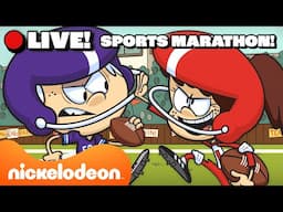 🔴 LIVE: Game Day in The Loud House! 🏈🎉 | Sports Marathon | @Nicktoons