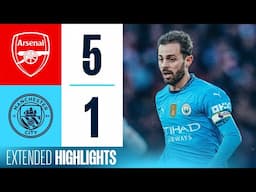 EXTENDED HIGHLIGHTS | Arsenal 5-1 Man City | Odegaard, Haaland, Partey, Havertz, Lewis-Skelly...