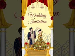 Wedding invitation video l Indian Wedding Video Invite | Caricature Animation Wedding Invite