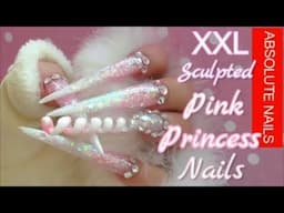 PINK PRINCESS SCULPTED SPIRAL XXL NAILS w/ voice over | ABSOLUTE NAILS