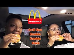 MAKING AN IN AND OUT DOUBLE DOUBLE AT MCDONALDS + LETS SMASH IN BACKSEAT PRANK