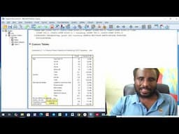 how to combine multiple variables in a single table in SPSS  (Via Custom table) (Amharic Tutorial)