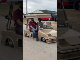 Bagged & Diesel Swapped Golf Cart at Lonestar Throwdown #sickcarsandtrucks #bagged #golf