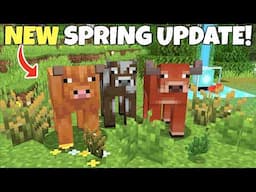 NEW Minecraft UPDATE! New COWS, FIREFLYS? NEW BLOCKS! Minecraft 1.22 Spring Update